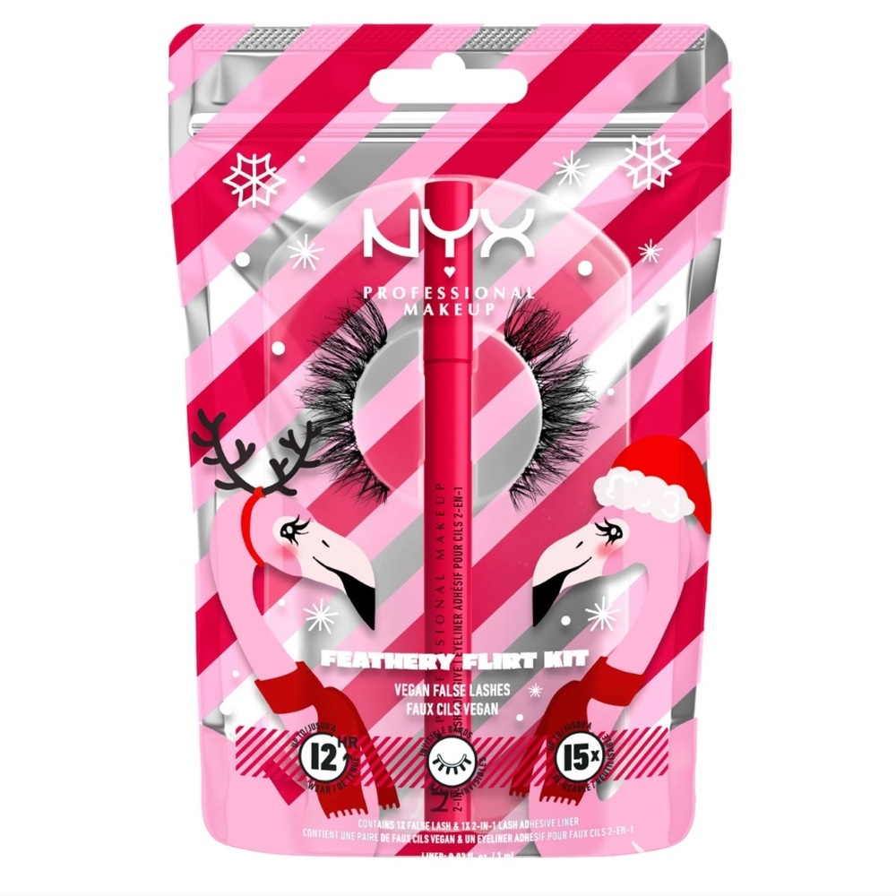 NYX Feathery Flirt Kit - Pink and Black